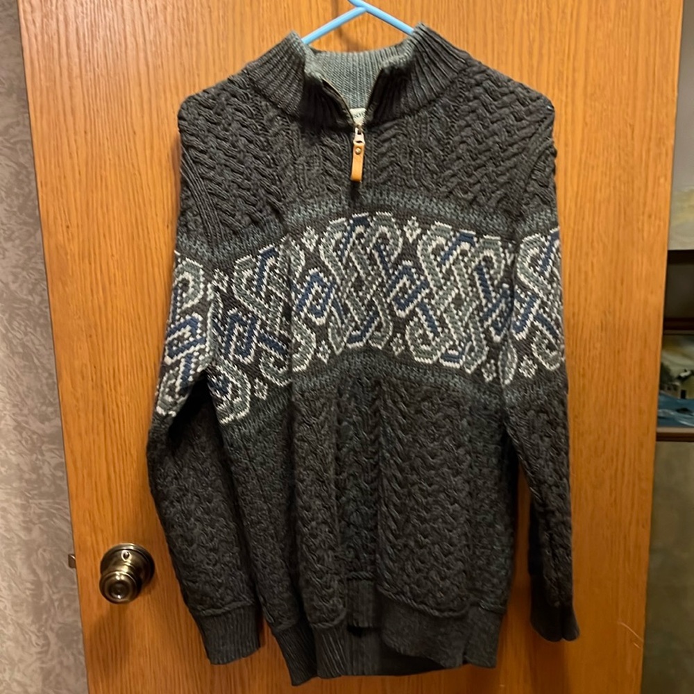 Aran Crafts half zip sweater
